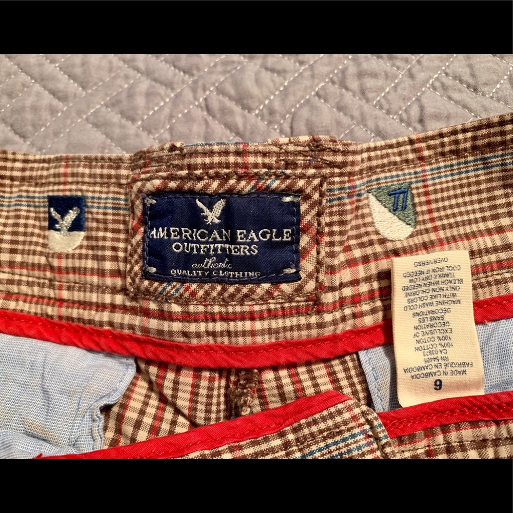 American Eagle plaid shorts size 6